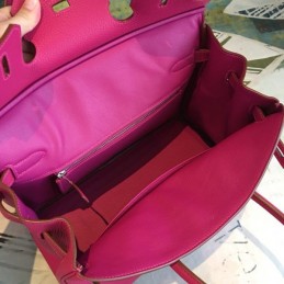 Replica Hermes Fuchsia Birkin 30 Palladium Hardware Bag