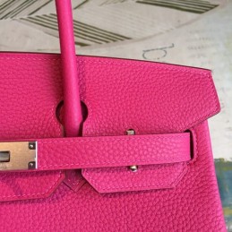 Replica Hermes Fuchsia Birkin 30 Palladium Hardware Bag