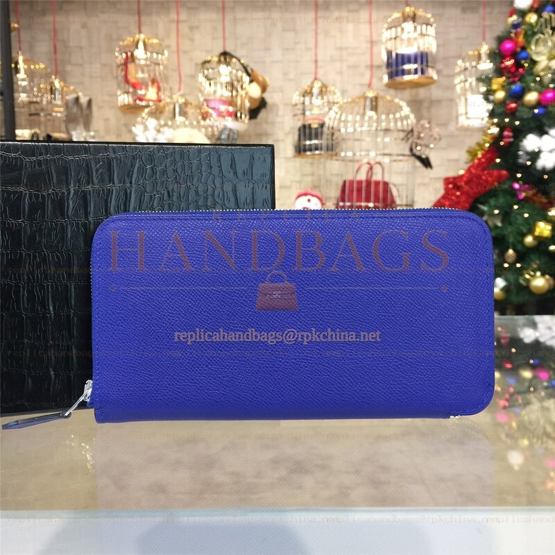 Replica Hermes Blue Azap Classic Wallet