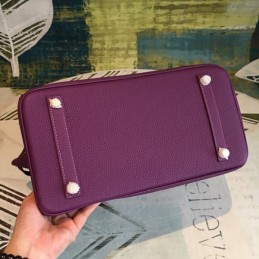 Replica Hermes Purple Birkin 30 Textured Leather Bag