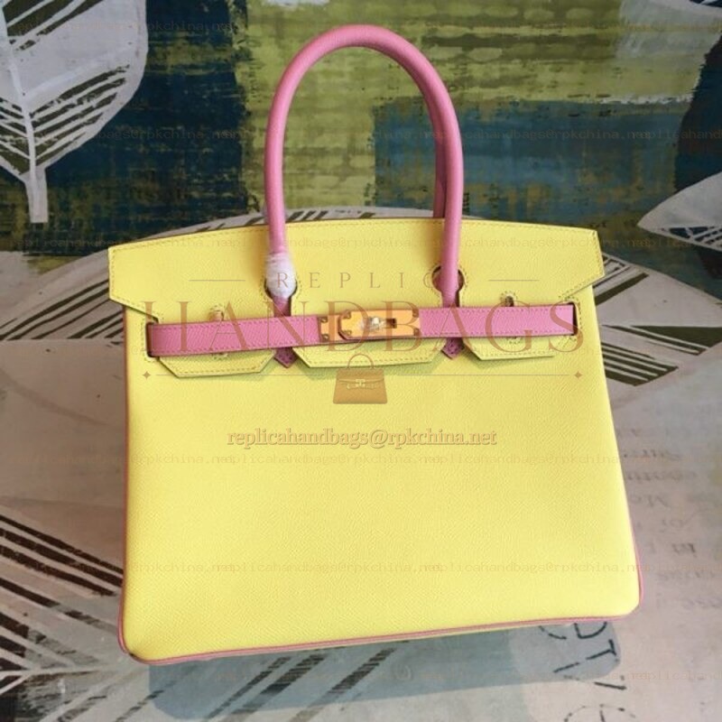 Replica Hermes Yellow Birkin 30 Bag