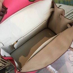 Replica Hermes Red Birkin 30 Contrast Stitch Bag