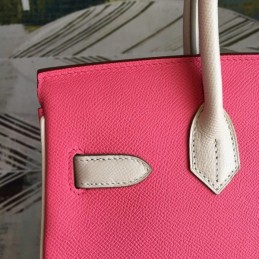 Replica Hermes Red Birkin 30 Contrast Stitch Bag
