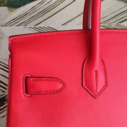 Replica Hermes Red Birkin 30 Gold Hardware Bag