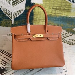 Replica Hermes Tan Birkin 30 Gold Hardware Bag