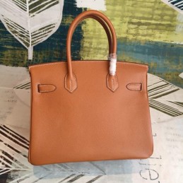 Replica Hermes Tan Birkin 30 Gold Hardware Bag