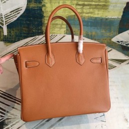 Replica Hermes Tan Birkin 30 Gold Hardware Bag