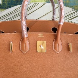 Replica Hermes Tan Birkin 30 Gold Hardware Bag