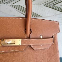 Replica Hermes Tan Birkin 30 Gold Hardware Bag
