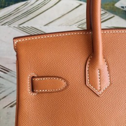 Replica Hermes Tan Birkin 30 Gold Hardware Bag
