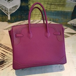 Replica Hermes Burgundy Birkin 30 Contrast Stitch Bag