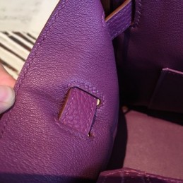 Replica Hermes Burgundy Birkin 30 Contrast Stitch Bag