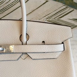 Replica Hermes White Birkin 35 Palladium Hardware Bag