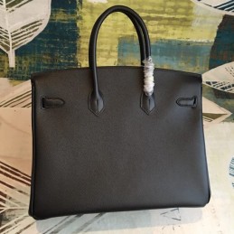 Replica Hermes Black Birkin 35 Gold Hardware Bag