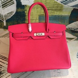 Replica Hermes Pink Birkin 35 Palladium Hardware Bag