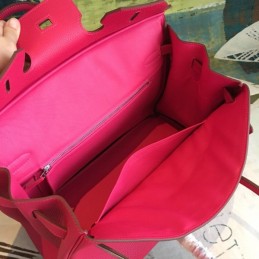 Replica Hermes Pink Birkin 35 Palladium Hardware Bag