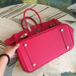 Replica Hermes Pink Birkin 35 Palladium Hardware Bag