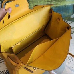Replica Hermes Yellow Birkin 40 Gold Hardware Bag