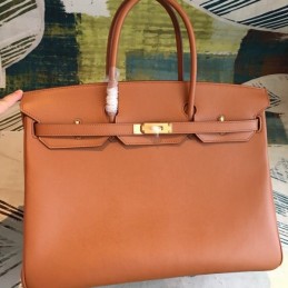 Replica Hermes Tan Birkin 40 Gold Hardware Bag