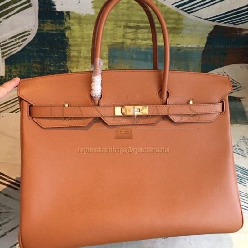 Replica Hermes Tan Birkin 40 Gold Hardware Bag