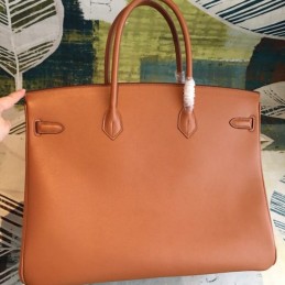 Replica Hermes Tan Birkin 40 Gold Hardware Bag