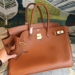 Replica Hermes Tan Birkin 40 Gold Hardware Bag