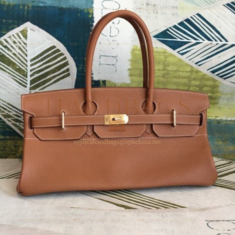 Replica Hermes Brown Birkin 42 Gold Hardware Bag