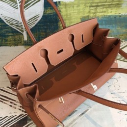 Replica Hermes Brown Birkin 42 Gold Hardware Bag