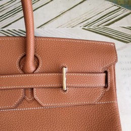Replica Hermes Brown Birkin 42 Gold Hardware Bag