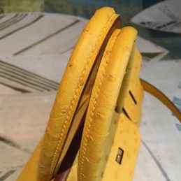 Replica Hermes Yellow Ostrich Leather Birkin 30 Bag