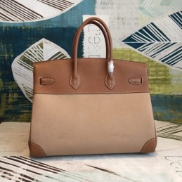 Replica Hermes Beige Brown Birkin 35 Bag