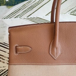 Replica Hermes Beige Brown Birkin 35 Bag