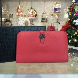 Replica Hermes Red Dogon Duo Wallet