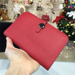 Replica Hermes Red Dogon Duo Wallet