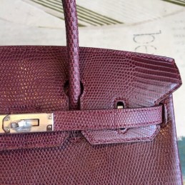 Replica Hermes Burgundy Birkin 25 Palladium Hardware Bag