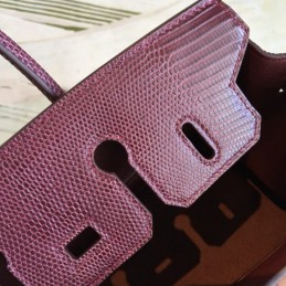 Replica Hermes Burgundy Birkin 25 Palladium Hardware Bag