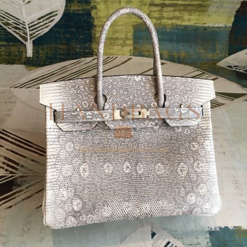 Replica Hermes Gray Monogram Print Birkin 30 Bag
