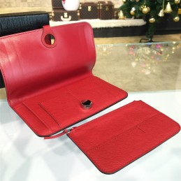 Replica Hermes Red Dogon Duo Wallet