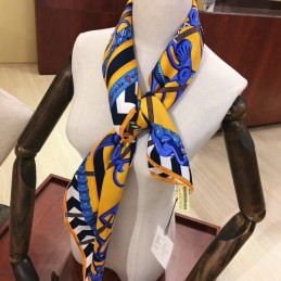 Replica Hermes Yellow Chain Border 90cm Silk Scarf