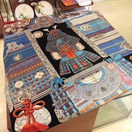 Replica Hermes Black Tassel Print 90cm Silk Scarf