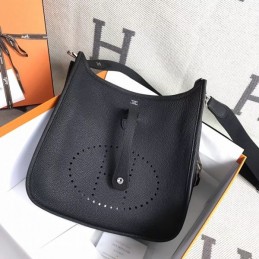 Replica Hermes Black Evelyne 29 Crossbody Bag