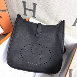 Replica Hermes Black Evelyne 29 Crossbody Bag