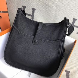 Replica Hermes Black Evelyne 29 Crossbody Bag