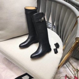 Replica Hermes Black Knee High Riding Boot