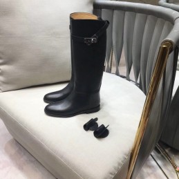 Replica Hermes Black Knee High Riding Boot