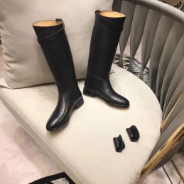 Replica Hermes Black Knee High Riding Boot