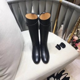 Replica Hermes Black Knee High Riding Boot