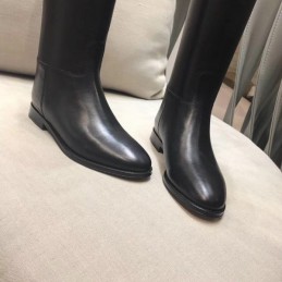 Replica Hermes Black Knee High Riding Boot