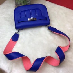 Replica Hermes Blue Berline Mini 21 Crossbody Bag