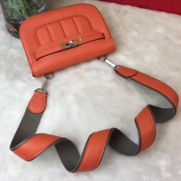 Replica Hermes Orange Berline Mini 21 Crossbody Bag